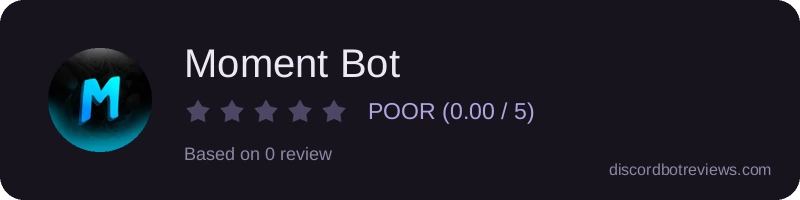 Rating widget preview for Moment Bot