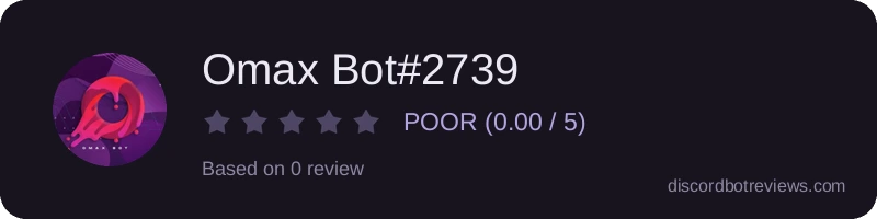 Rating widget preview for Omax Bot#2739
