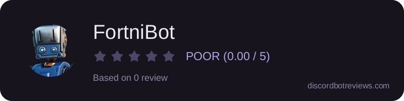 Rating widget preview for FortniBot