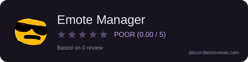 Rating banner for Emote Manager