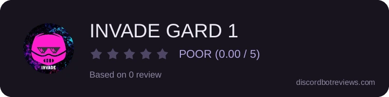 Rating widget preview for INVADE GARD 1