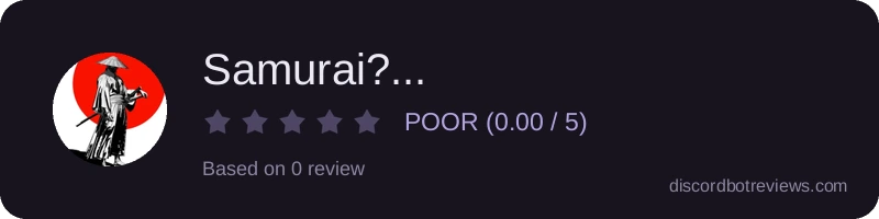 Rating widget preview for Samurai?...