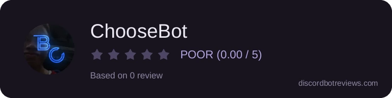Rating banner for ChooseBot