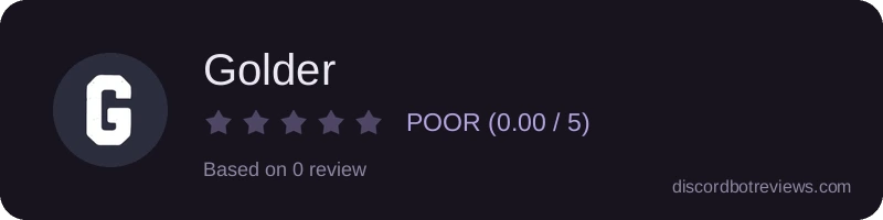 Rating widget preview for Golder