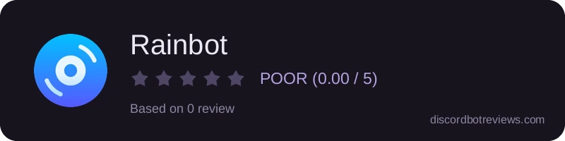 Rating widget preview for Rainbot