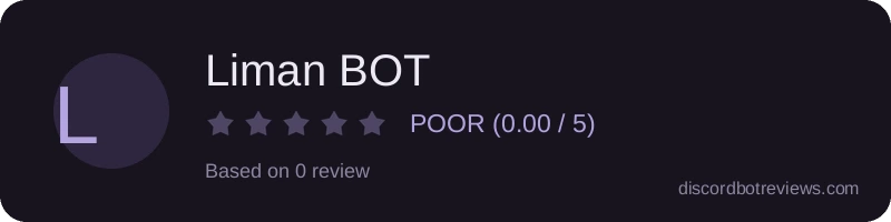 Rating widget preview for Liman BOT