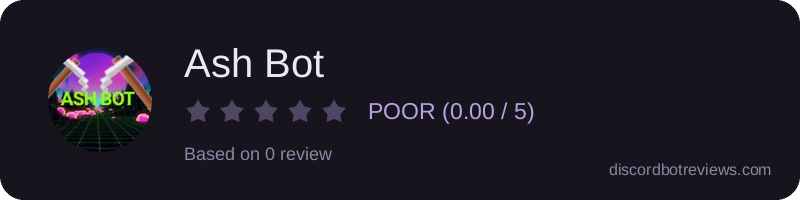 Rating widget preview for Ash Bot