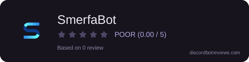 Rating widget preview for SmerfaBot