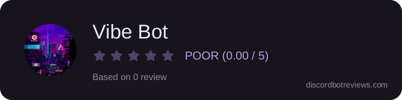Rating widget preview for Vibe Bot