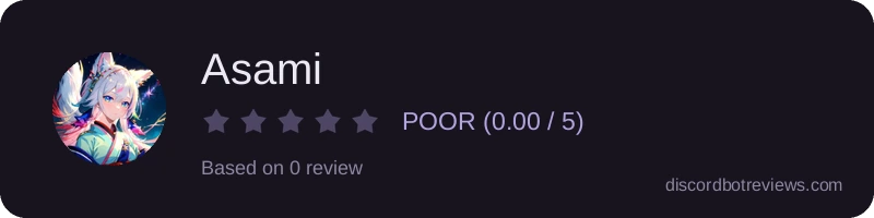 Rating widget preview for Asami
