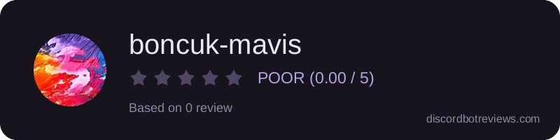 Rating widget preview for boncuk-mavis 