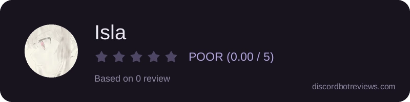 Rating widget preview for Isla