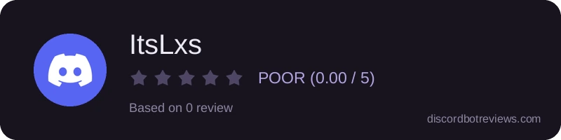 Rating widget preview for ItsLxs