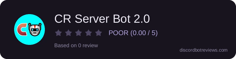 Rating widget preview for CR Server Bot 2.0