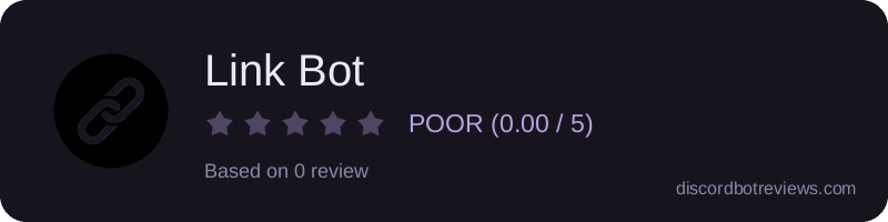 Rating widget preview for Link Bot