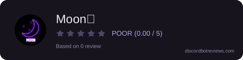 Rating widget preview for Moon🌙