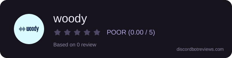 Rating banner for woody
