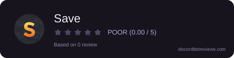 Rating widget preview for Save