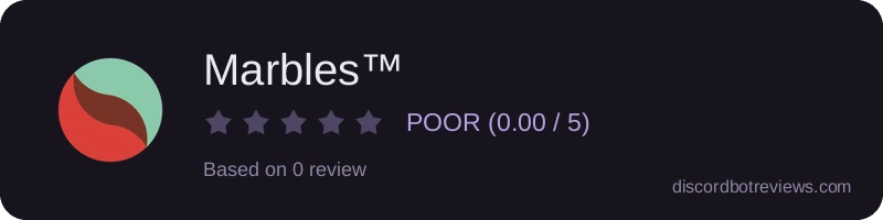 Rating widget preview for Marbles™