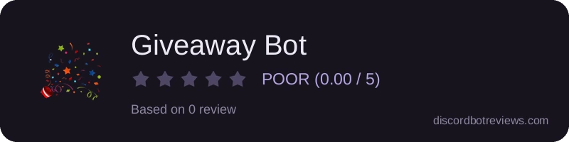 Rating widget preview for Giveaway Bot