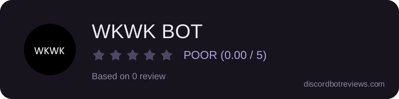 Rating widget preview for WKWK BOT