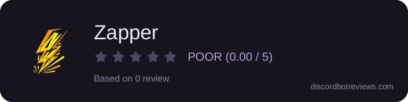 Rating widget preview for Zapper