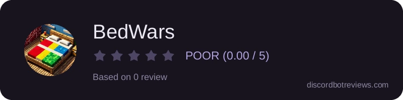 Rating widget preview for BedWars