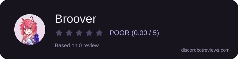 Rating widget preview for Broover