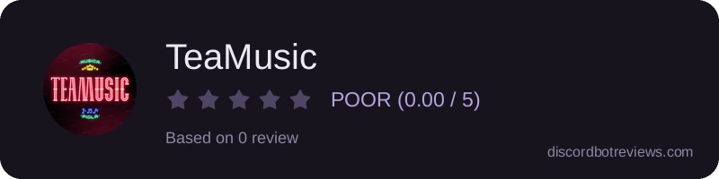 Rating widget preview for TeaMusic