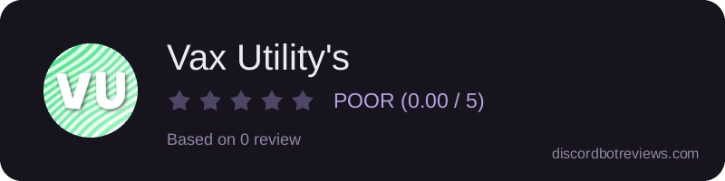 Rating widget preview for Vax Utility's