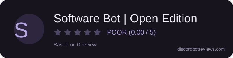 Rating widget preview for Software Bot | Open Edition