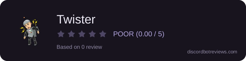 Rating widget preview for Twister