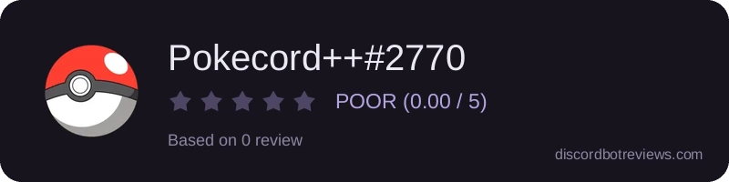 Rating widget preview for Pokecord++#2770