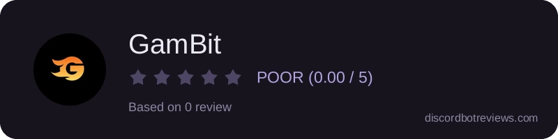 Rating widget preview for GamBit