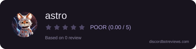 Rating banner for astro