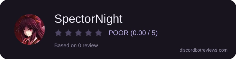 Rating widget preview for SpectorNight