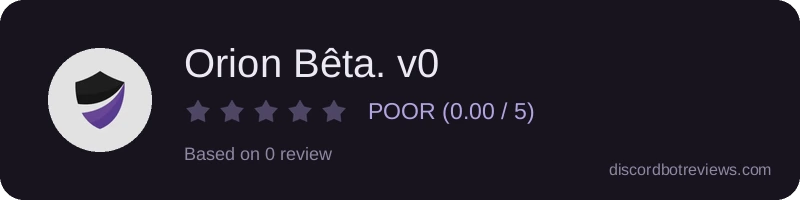 Rating widget preview for Orion Bêta. v0