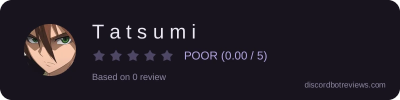 Rating widget preview for T a t s u m i 