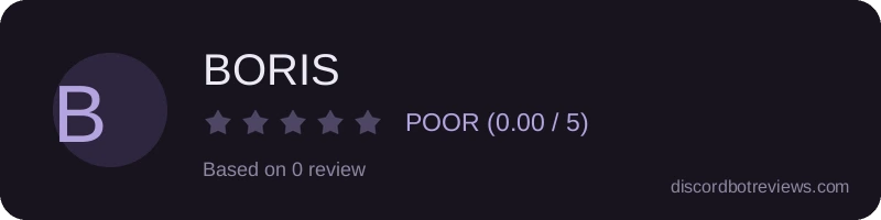 Rating widget preview for BORIS