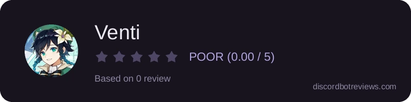 Rating widget preview for Venti