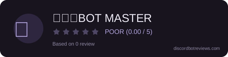 Rating widget preview for 𝐉𝐊丶BOT MASTER