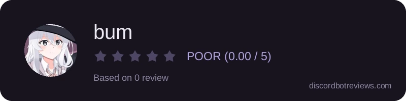 Rating widget preview for bum