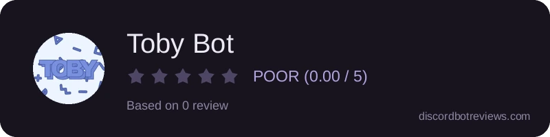 Rating widget preview for Toby Bot