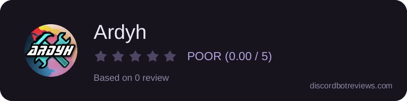 Rating widget preview for Ardyh