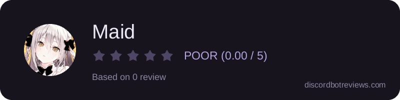 Rating widget preview for Maid