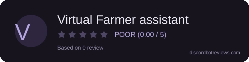 Rating widget preview for Virtual Farmer assistant