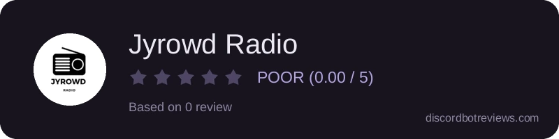 Rating widget preview for Jyrowd Radio