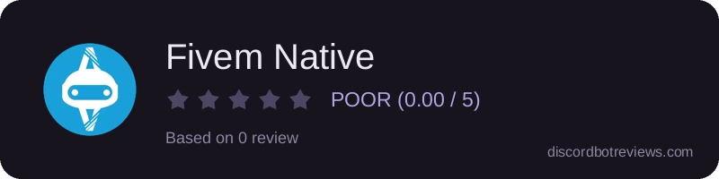 Rating widget preview for Fivem Native