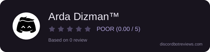Rating widget preview for Arda Dizman™