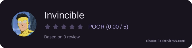 Rating widget preview for Invincible